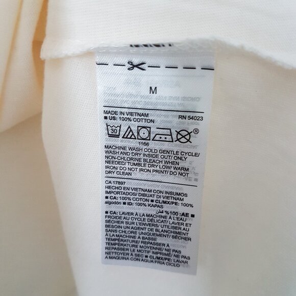 Old Navy Women Ivory Stripe Short Sleeve T-Shirt - Size M - NWT - Picture 5 of 5